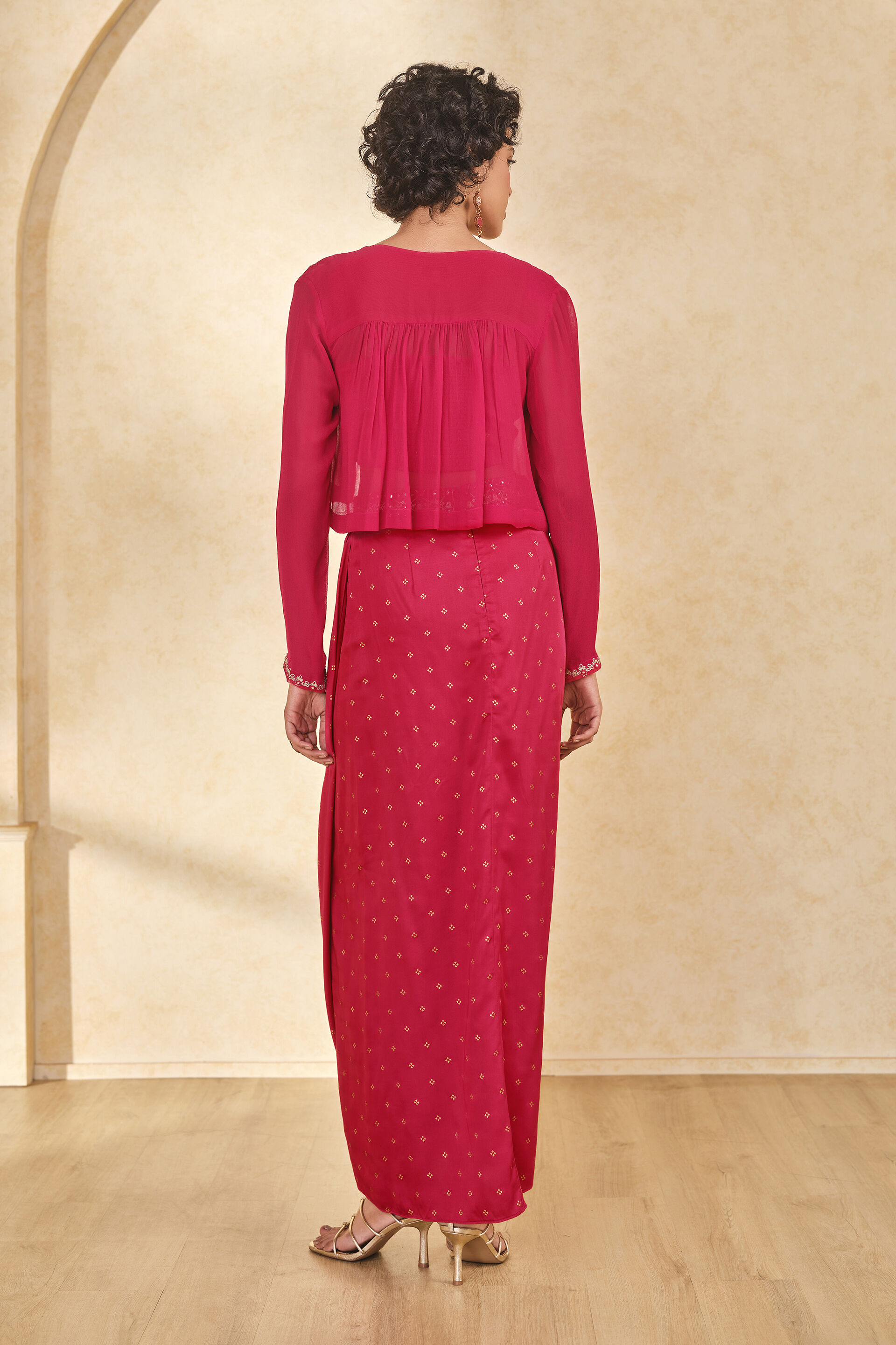 The Laila Skirt Set, Red, image 5